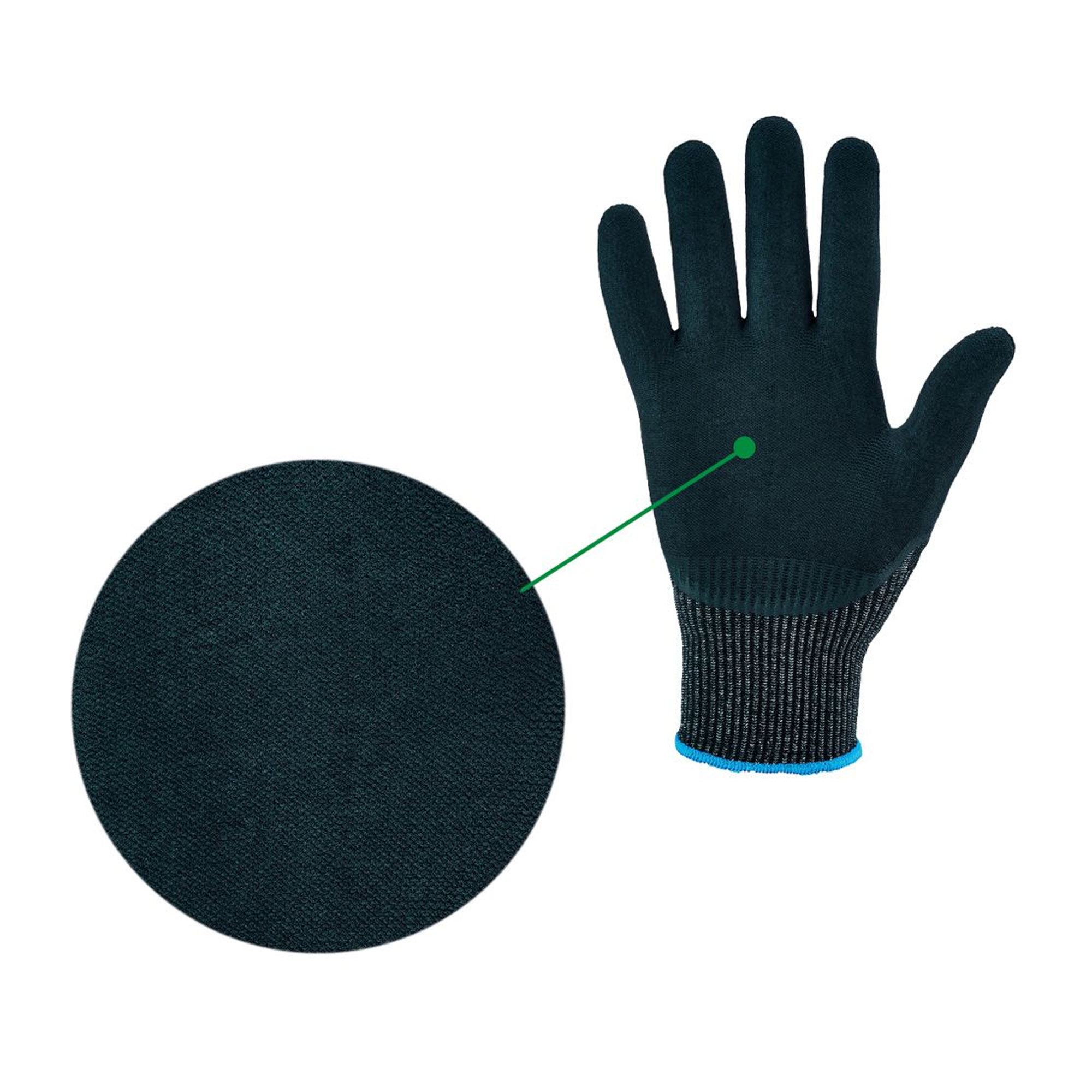 Optiflex Comfort Cut  0838 Schnittschutzhandschuhe mit Wasserbasiertes Polyurethan-Beschichtung schwarz, VE 60 Paar